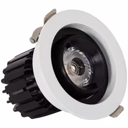 Il Faretto Downlight LED 7W COB Orientabile 360º Circolare Foro Ø 80mm CRI90 Expert Color No Flicker è un prodotto molto vers ...