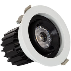 Efectoled - Faretto Downlight led 7W cob Orientabile 360º Circolare Foro ø 80mm CRI90 Expert Color No Flicker Bianco Caldo No Flicker 2700K