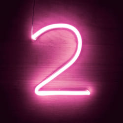 Efectoled - Numeri e Simboli led Neon Rosa 2 Rosa
