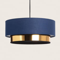 Efectoled - Lampada a Sospensione in Tessuto Friedrich Azzurro Marino
