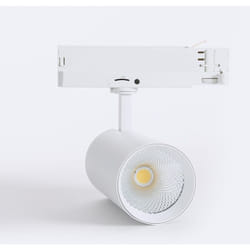 Faretto LED per Binario Trifase 40W Carlo No Flicker Bianco Bianco Naturale 5000K