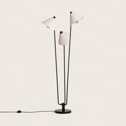 Efectoled - Lampada da Terra Metallo Bells Bianco