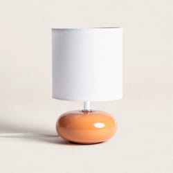 Efectoled - Lampada da Tavolo Ceramica Ava Arancione