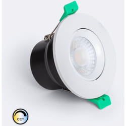 Faretto Downlight LED 5-8W Circolare Ignifugo Regolabile IP65 Foro Ø 65 mm Solid Design Orientabile Bianco Selezionabile (Naturale-Freddo)