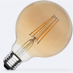 Efectoled - Lamapadina Filamento led E27 8W 750 lm G95 Oro No Flicker 2200K Super Caldo