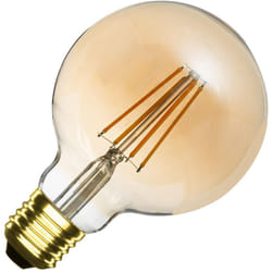 Efectoled - Lampadina Filamento led E27 6W 600 lm G95 Oro Bianco Caldo No Flicker 2200K