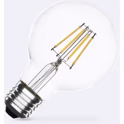 La Lampadina Filamento LED E27 6W 720 lm Regolabile G80 è un'eccellente opzione di illuminazione, che si distingue per il suo ...