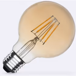 La Lampadina Filamento LED E27 6W 540 lm G80 Oro è un'eccellente opzione di illuminazione. Si distingue per il suo design a f ...
