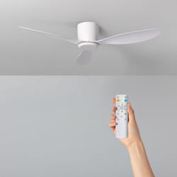 Efectoled - Ventilatore da Soffitto Silenzioso Weimar Bianco 132cm Motore dc per Esterni, , Telecomando, Senza Luce