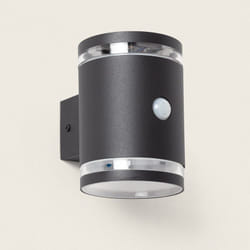 Applique da Parete per Esterni Solare LED Alluminio con Sensore di Movimento Gael Nero