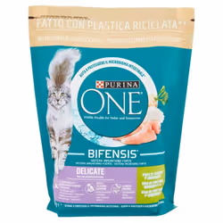 PURINA ONE CAT 800GR DELICATE CROCCHETTE PER GATTI Le crocchette Purina One Cat Delicate sono formulate per gatti con sensibi ...