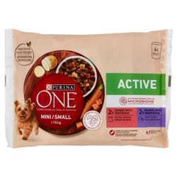 One cane active mini/small active manzo e anatra in salsa 4X85 gr - Purina