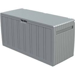 Baule Contenitore Fabbricato in Resina Gardiun Top 117x45,5x57,50 cm 270L Montaggio in Clic con Sistema di Chiusura Grigio