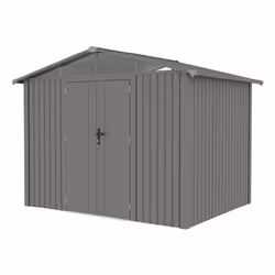 Gardiun KIS12120, Capannone metallico, Doppia, Tetto a due spioventi, Grigio, Acciaio, Grigio