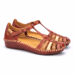 PIKOLINOS P. VALLARTA, Sandali, Femmina, Adulto, Beige, Marrone, Tinta unita, Chiusura con gancio e passante