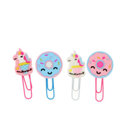 Clip Unicorno E Ciambelle 6 x 2,5 cm 4 u
