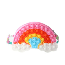 Borsa A Tracolla pop-it in silicone arcobaleno 21 x 14 x 3,5 cm 1 pz