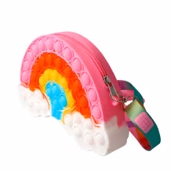 Borsa A Tracolla pop-it in silicone arcobaleno 21 x 14 x 3,5 cm 1 pz