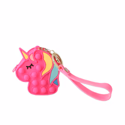 Borsa silicone pop-it unicorno 7,5 x 9 x 3 cm 1 u