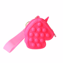 Borsa silicone pop-it unicorno 7,5 x 9 x 3 cm 1 u
