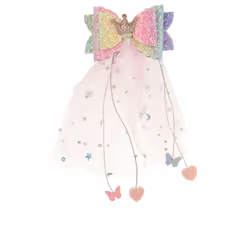 Pinza Coccodrillo fiocco e tulle 1 u