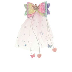Pinza Coccodrillo fiocco e tulle 1 u