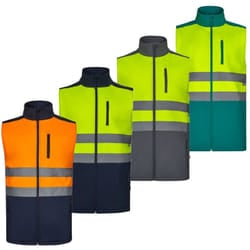 Velilla - Gilet in soft shell alta visibilità 305906 av bicolore - s - Blu/Arancione