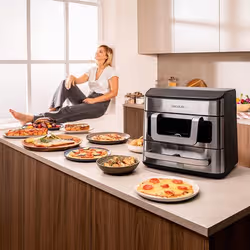 Cecotec Cecofry FoodCourt 18000 4Pizza Singolo 18 L Indipendente 2700 W Friggitrice ad aria calda Argento - Vista aggiuntiva 7