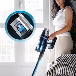 Cecotec Conga Rockstar RS50 Aspirapolvere elettrica Batteria Secco Sacchetto per la polvere 0,5 L 400 W Nero, Blu 2200 Ah - Vista aggiuntiva 5