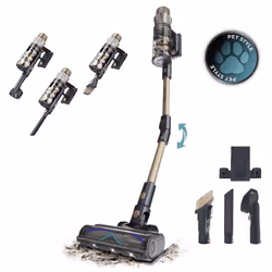 Cecotec Conga Rockstar RS90 Pet Flex Aspirapolvere elettrica Batteria Secco Sacchetto per la polvere 0,5 L 600 W Nero, Blu 2500 Ah - Vista aggiuntiva 4