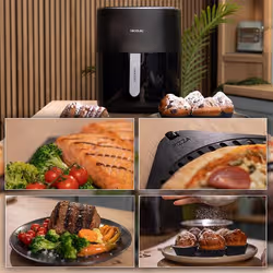 Cecotec Cecofry&Grill Duoheat 6500 Singolo 6,5 L Indipendente 2200 W Friggitrice ad aria calda Nero - Vista aggiuntiva 7