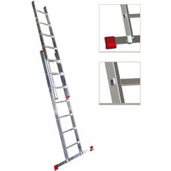 Scala regolabile Step Up duplici in alluminio con sistema ad incastro - 2x12 gradini