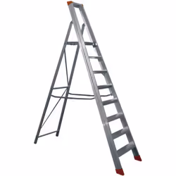 Professionale interamente in alluminio, profilo a U mm. 83x22, spigolature guarnite in plastica, piano superiore con bloccagg ...