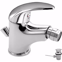 Miscelatore monocomando per bidet Metalia 55 compresa la piletta di scarico finitura: cromata altezza del miscelatore 125 mm  ...