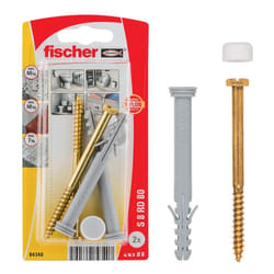Fischer 84340 ancoraggio a vite e tassello 2 pz Kit di viti e tasselli a muro