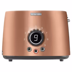 Sencor STS 6056GD, 2 fetta/e, Oro, Pulsanti, Manopola, LCD, 1000 W, 220 - 240 V