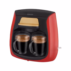 La cafetiere SENCOR SCE 2101RD est compacte et élégante, parfaite pour les petits espaces. Avec un réservoir de 0,3 L, elle p ...