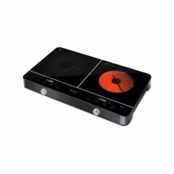 Plaque a induction SCP 4001BK avec plaques a induction et radiantes, commandes simples (bouton classique et panneau tactile), ...