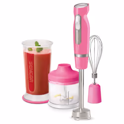 Sencor SHB 4468RS-EUE3, Frullatore ad immersione, 0,7 L, Funzione pulsante, Tritaghiaccio, 1000 W, Rosa, Acciaio inox