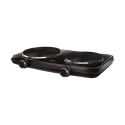 Sencor - scp 2254BK-EUE4 Piano Cottura Elettrico 1500 w 2 fornelli 18 cm Piedini Antiscivolo nero