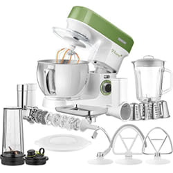 Sencor - impastatrice planetaria, Robot da cucina multifunzione Potente, Motore da 1200W, con Illuminazione led, 6 Velocità, Pulsante e 2 programmi