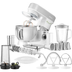 Sencor - Robot da Cucina Multifunzione, Planetaria Potente 1200W, Accessori Completi, Ciotola Acciaio 5L, Illuminazione led, Frullatore, Tritacarne,