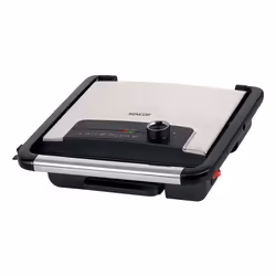Sencor SBG 3710SS, Nero, Argento, Quadrato, Manopola, Touch, Piastra, 298 x 268 mm, 1 Fornello(i)