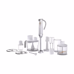 Codice: SHB 6551WH Marca: SENCOR. Sencor SHB 6551WH Mixer 10in1 1500w Quadblade in Titanio con accessori Bianco