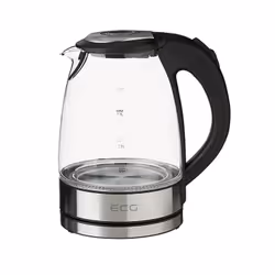 ECG RK 1776 bollitore elettrico 1,7 L 2200 W Nero, Argento, Trasparente