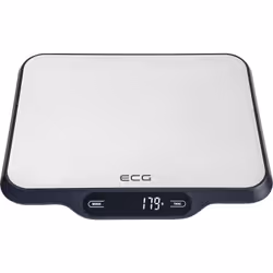ECG KV 215 S, Bilancia da cucina elettronica, 15 kg, 1 g, Nero, Acciaio inox, Plastica, Acciaio inox, Acciaio inox