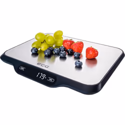 ECG KV 215 S bilancia da cucina Nero, Acciaio inox Superficie piana Rettangolo Bilancia da cucina elettronica