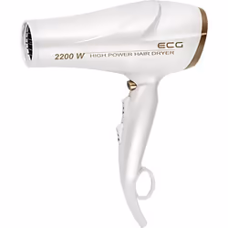 ECG VV 2200 asciuga capelli 2200 W Oro, Bianco