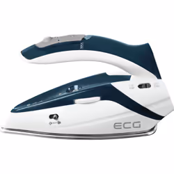 ECG NZ 210 Travel Ferro da stiro a secco e a vapore Acciaio inossidabile 1100 W Blu, Bianco