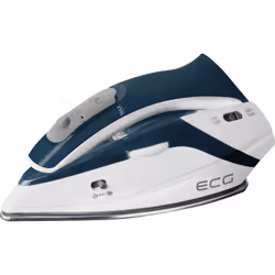 ECG NZ 210 Travel Ferro da stiro a secco e a vapore Acciaio inossidabile 1100 W Blu, Bianco
